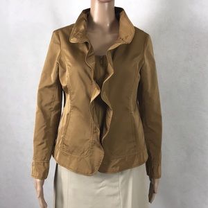 Lafayette 148 New York Ruffle-Front Jacket.